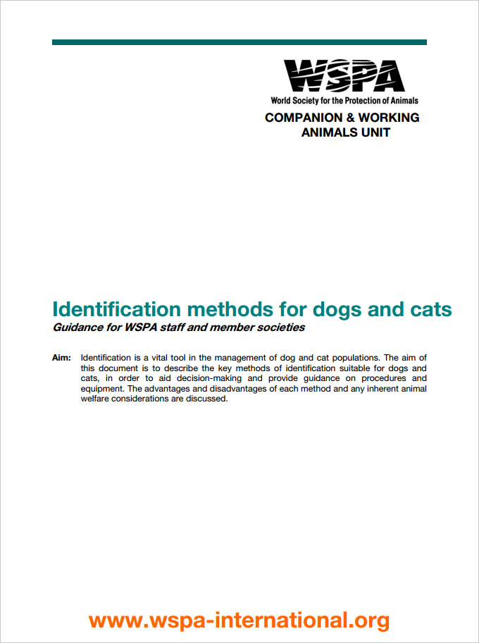 wpsa identification methods for dogs and cats