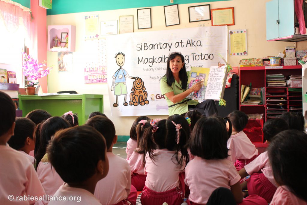 The Philippines government have integrated rabies prevention into the national curriculum for all public schools across the country. This initiative will reach more than 24 million children between the ages of 4 to 15 years. Children will learn how to behave safely around dogs, what to do if they’re bitten, and how to be responsible and caring dog owners.